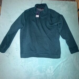 VRST Mens Pullover Quarter Zip Textured Performance Sweater Green Dusk XXL NWT